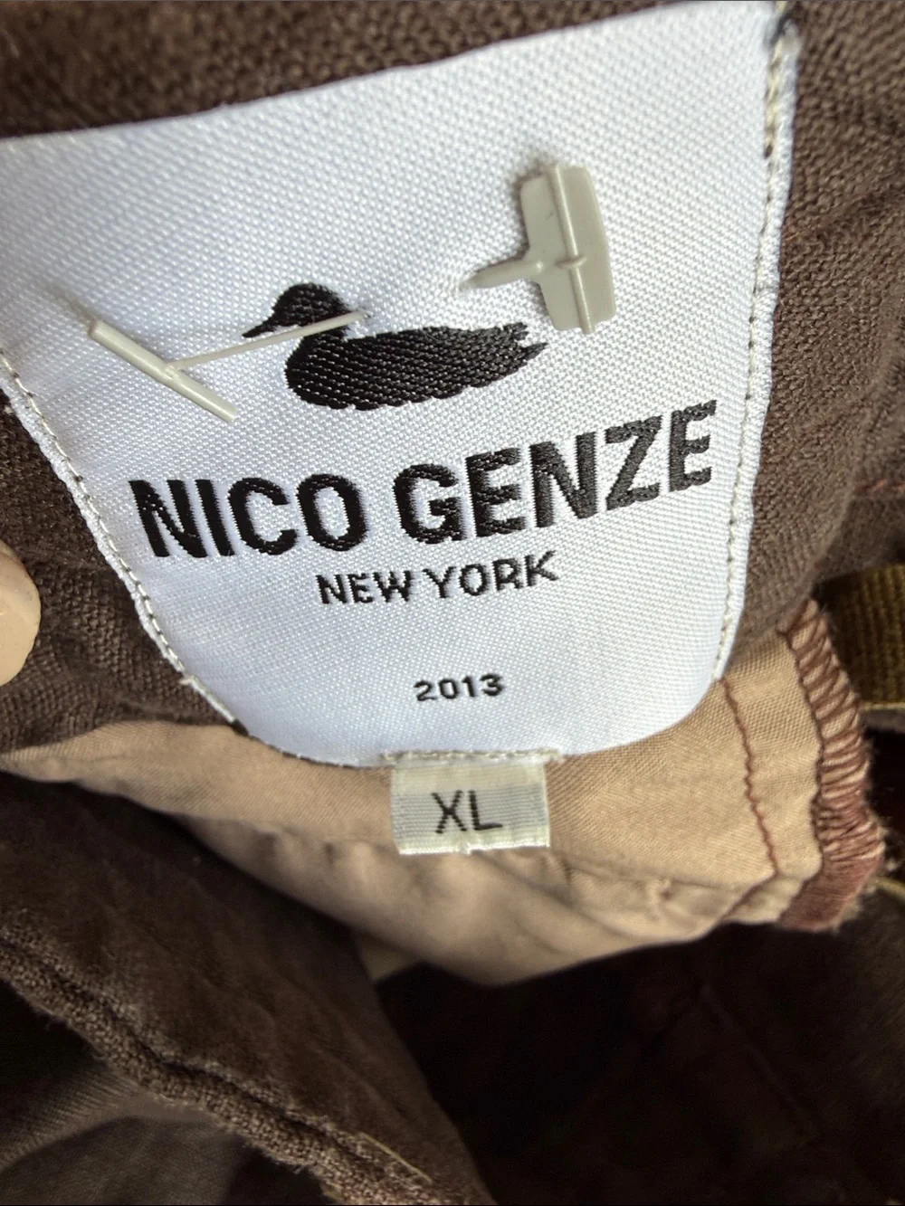 Nico Genze New York  - Brown linen shorts cargo xl